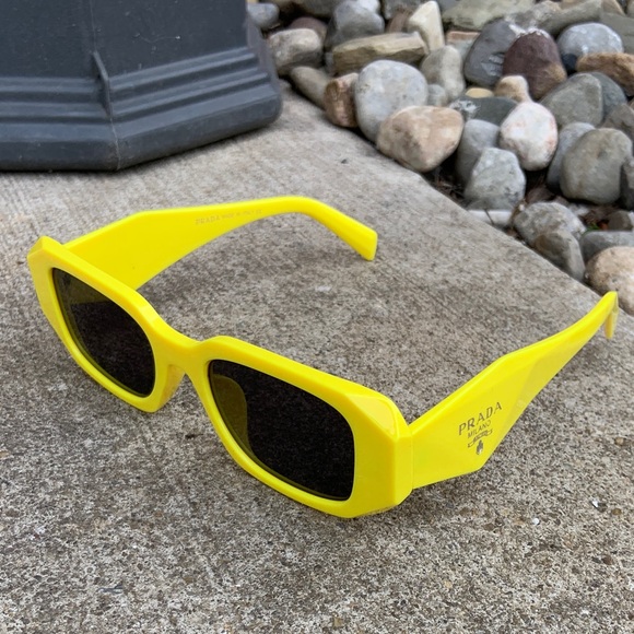 Prada Bold Yellow Sunglasses - Picture 1 of 4